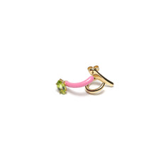 Load image into Gallery viewer, SINGLE LOOP EARRING IN PINK