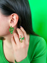 Load image into Gallery viewer, DOUBLE VINE TENDRIL RING IN GREEN