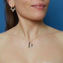 Load image into Gallery viewer, B DUO NECKLACE IN PANNA AND CHOCOLATE