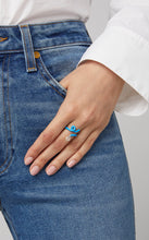 Load image into Gallery viewer, BABY VINE TENDRIL RING IN TURQUOISE - 99% PERFECT
