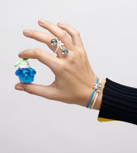 Load image into Gallery viewer, DOUBLE OCTAGON TENDRIL RING IN WHITE