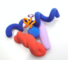 Load image into Gallery viewer, BABY VINE TENDRIL RING IN ORANGE - 99% PERFECT