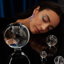 Load image into Gallery viewer, LUCKY FLOWER EARRINGS IN LAVENDER