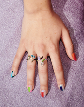 Load image into Gallery viewer, B MULTICOLOUR RING PANNA AND CHOCOLATE