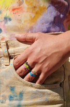 Load image into Gallery viewer, BLUE WAVE STACKING RING - 99% PERFECT