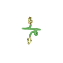 Load image into Gallery viewer, DOUBLE VINE TENDRIL RING IN GREEN