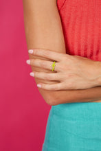 Load image into Gallery viewer, GREEN WAVE STACKING RING - 99% PERFECT