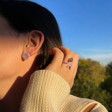 Load image into Gallery viewer, CANDY HEART EARRINGS IN LAVENDER