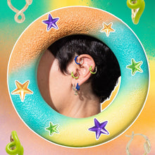 Load image into Gallery viewer, MINI LOOP HUGGIES EARRINGS IN PISTACCHIO
