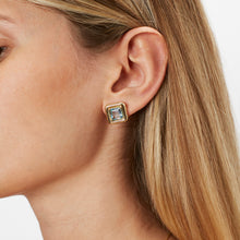 Load image into Gallery viewer, CANDY SQUARE EARRINGS ~ WITH TOPAZ
