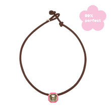 Load image into Gallery viewer, POP CHOKER WITH OCTAGON IN CANDY SETTING IN HOT PINK - 99% PERFECT
