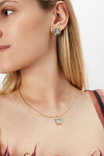Load image into Gallery viewer, CANDY SQUARE EARRINGS ~ WITH TOPAZ

