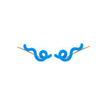 Load image into Gallery viewer, SHORT WAVE EARRINGS ~ IN TURQUOISE
