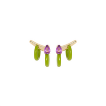 Load image into Gallery viewer, DOUBLE LOOP EARRINGS IN PISTACCHIO
