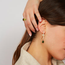 Load image into Gallery viewer, GERI EARRINGS IN PANNA WITH TOURMALINE
