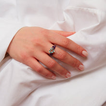 Load image into Gallery viewer, PENNY RING IN DEEP PURPLE WITH AQUAMARINE
