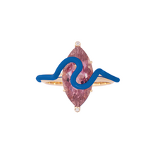 Load image into Gallery viewer, MATILDA RING IN COBALT WITH PINK TOURMALINE
