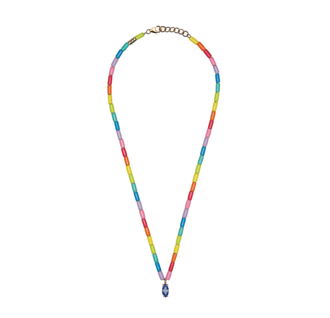 TUBINI NECKLACE WITH BLUE SAPPHIRE