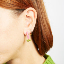 Load image into Gallery viewer, SINGLE LOOP EARRING IN PINK
