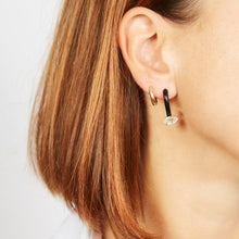 Load image into Gallery viewer, SINGLE LOOP EARRING IN BLACK
