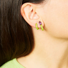 Load image into Gallery viewer, DOUBLE LOOP EARRINGS IN PISTACCHIO
