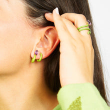 Load image into Gallery viewer, DOUBLE LOOP EARRINGS IN PISTACCHIO
