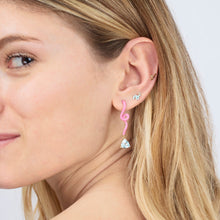 Load image into Gallery viewer, TRILLION VINE PENDANT EARRINGS ~ IN PINK
