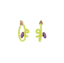 Load image into Gallery viewer, BABY VINE EARRINGS ~ IN LIME GREEN
