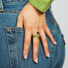 Load image into Gallery viewer, LOOPED VINE RING ~ IN PISTACCHIO
