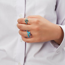 Load image into Gallery viewer, BABY VINE RING ~ IN CAPRI BLUE
