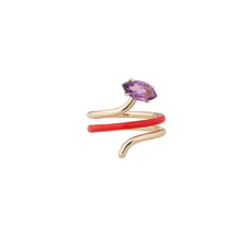 Load image into Gallery viewer, LONG VINE RING ~ IN RED
