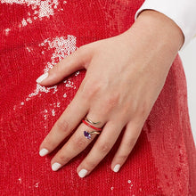 Load image into Gallery viewer, LONG VINE RING ~ IN RED
