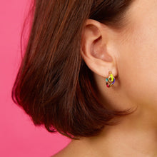 Load image into Gallery viewer, MULTI FREQUENCY EARRINGS IN GREEN PURPLES
