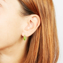 Load image into Gallery viewer, MINI LOOP HUGGIES EARRINGS IN PISTACCHIO
