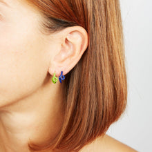 Load image into Gallery viewer, MINI LOOP HUGGIES EARRINGS IN PISTACCHIO
