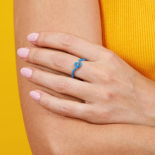 Load image into Gallery viewer, WAVE STACKING RING ~ IN BLUE
