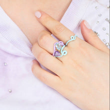 Load image into Gallery viewer, WAVE STACKING RING ~ IN BLUE IRIS
