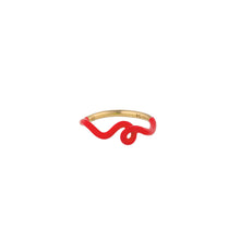 Load image into Gallery viewer, WAVE STACKING RING ~ IN RED
