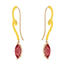 Load image into Gallery viewer, ALICIA EARRINGS IN SUNFLOWER WITH PINK TOURMALINE
