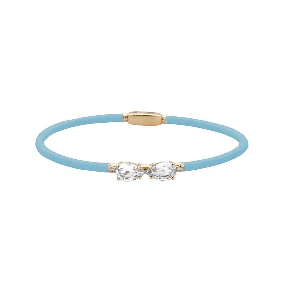 DROP CUT VINE BRACELET IN BABY BLUE