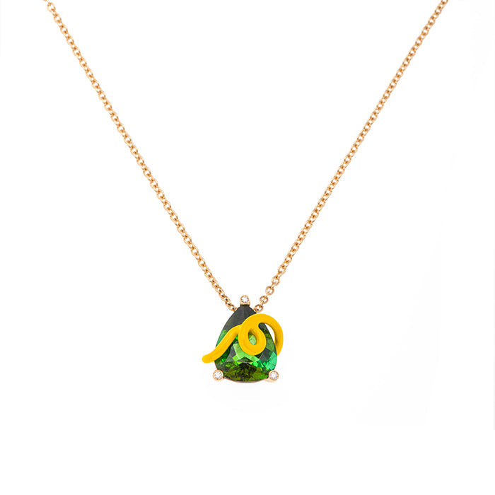 CHIHIRO NECKLACE IN SUNFLOWER WITH TOURMALINE