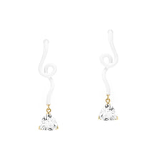 Load image into Gallery viewer, TRILLION VINE PENDANT EARRINGS ~ IN WHITE
