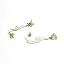 Load image into Gallery viewer, TRILLION VINE PENDANT EARRINGS ~ IN WHITE
