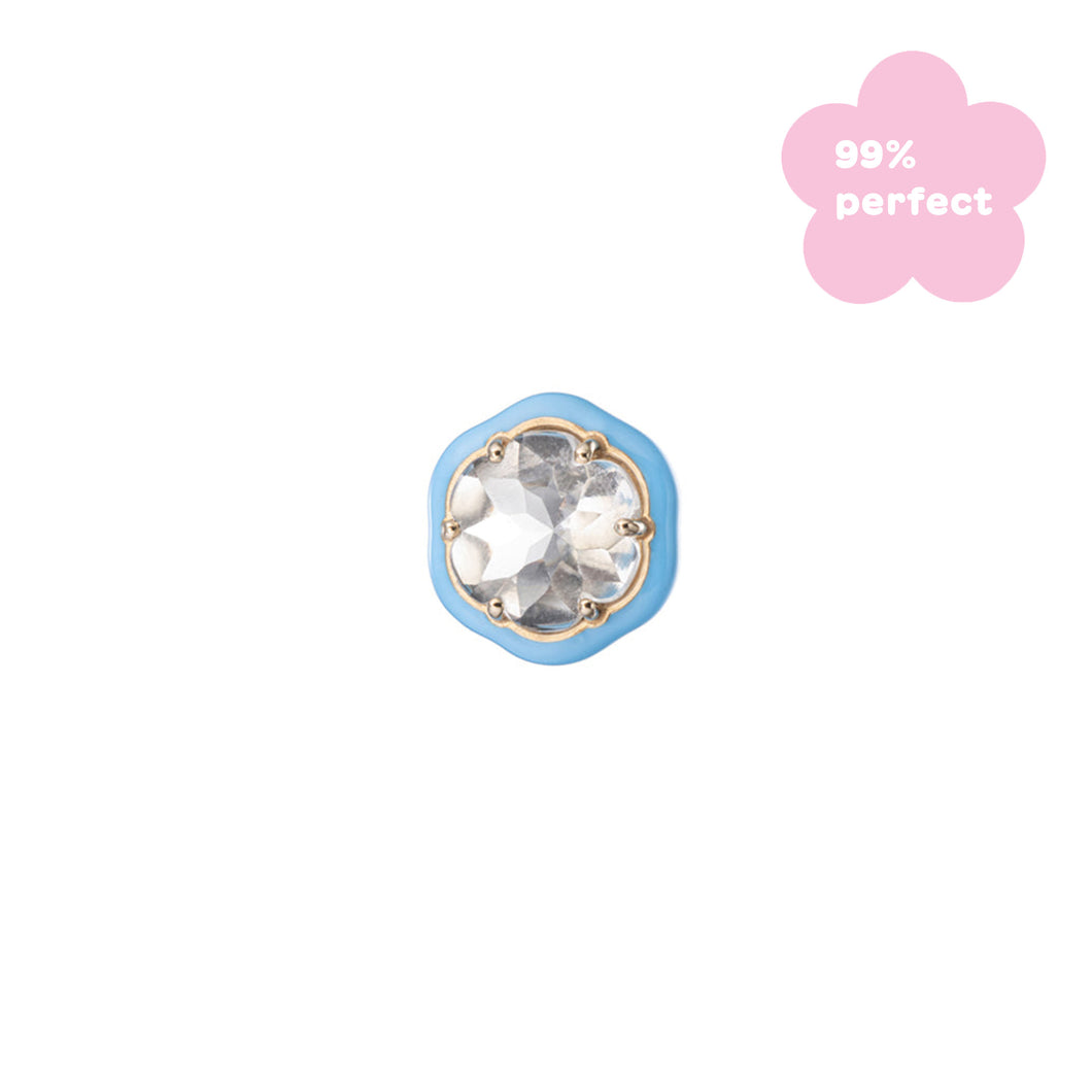CANDY FLOWER SINGLE EARRING IN BABY BLUE