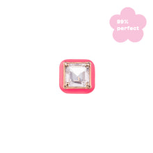 Load image into Gallery viewer, CANDY SQUARE SINGLE EARRING IN HOT PINK
