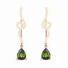 Load image into Gallery viewer, GERI EARRINGS IN PANNA WITH TOURMALINE
