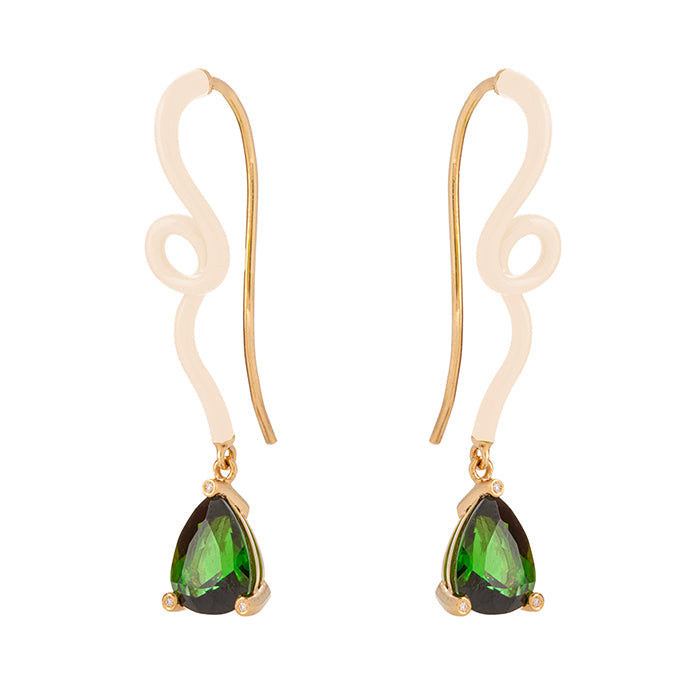 GERI EARRINGS IN PANNA WITH TOURMALINE