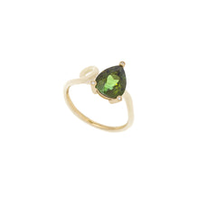 Load image into Gallery viewer, KIM RING IN PANNA WITH GREEN TOURMALINE
