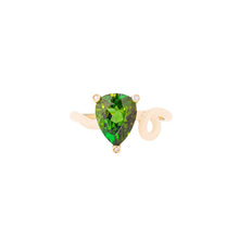 Load image into Gallery viewer, KIM RING IN PANNA WITH GREEN TOURMALINE
