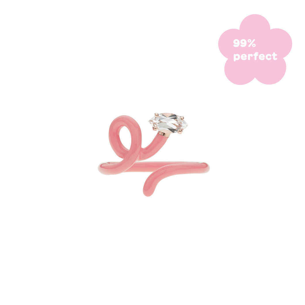 BABY VINE TENDRIL RING IN LIGHT PINK - 99% PERFECT